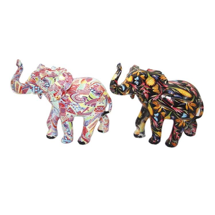 Water Transfer Home Decorative Accessories Resin Elephant Figurine Decoration Elephant Statue