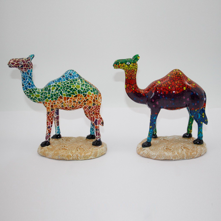 Factory Custom Design Spain Souvenir Animal Statue Resin Mosaic Figurine for Home Decor