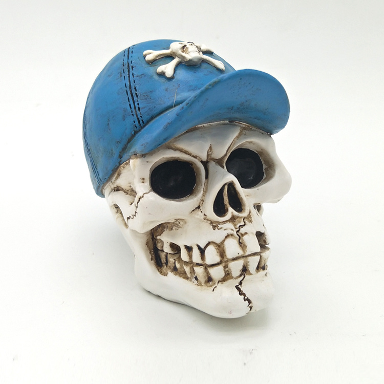 Home Decor Collectible Figurines Resin Skull Head Sculpture