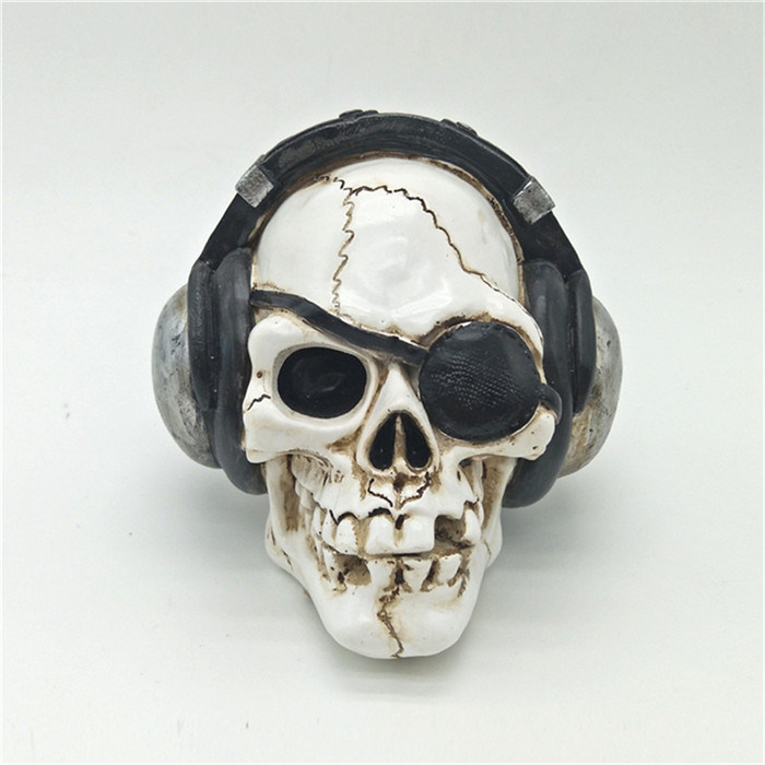 Home Decor Collectible Figurines Resin Skull Head Sculpture