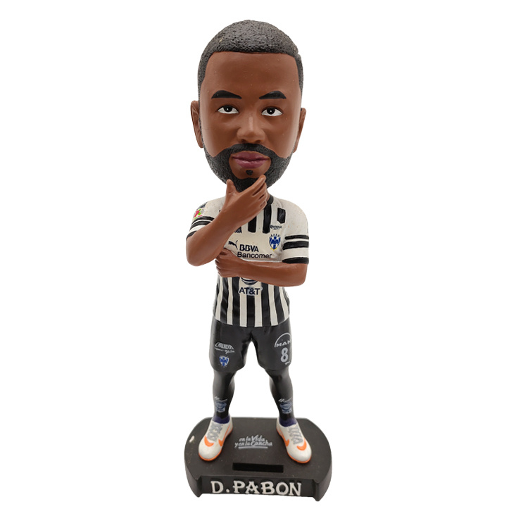 Resin Cute Character Ornament Custom Football Bobblehead for Car Decor