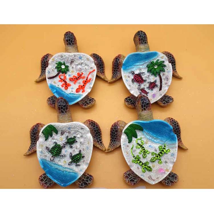 Hand Painted Beach Tourist Resin Souvenir Turtle Ashtray