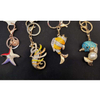 Wholesale Crystal Rhinestone Keyring Pendant Beach Tourist Souvenir Tropical Fish Keychain