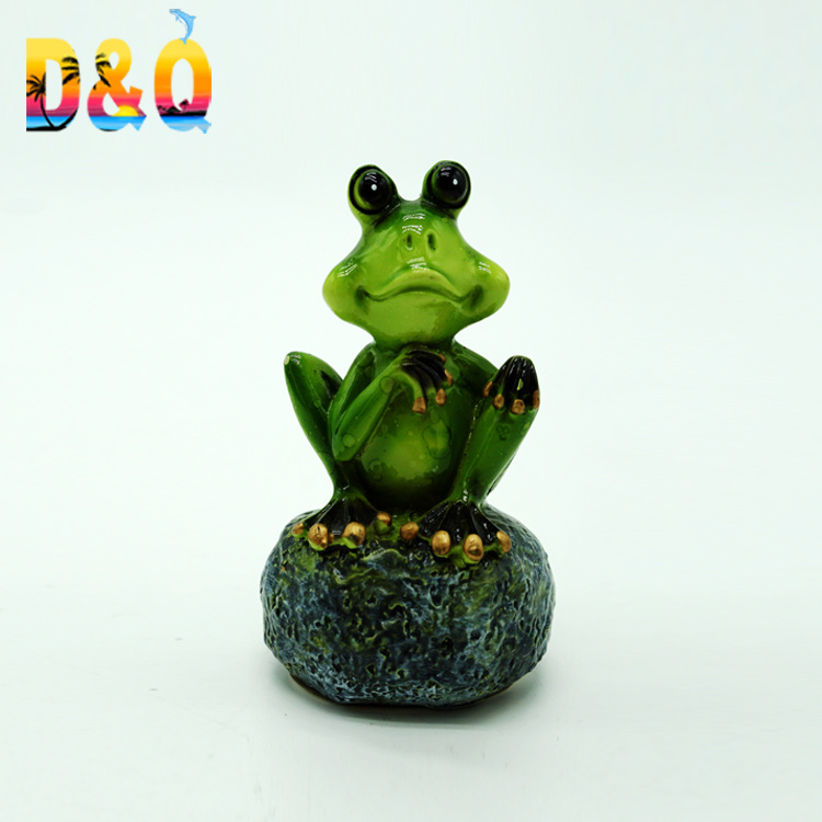 Custom Animal Figurine Resin Frog Statue Yoga Frog for Home Decor