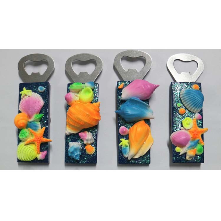 Ocean Beach Theme Tourist Souvenir Resin Seashell Bottle Opener