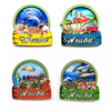 Caribbean Beach Tourist Souvenir Wood Magnet Trinidad and Tobago Souvenir Fridge Magnet