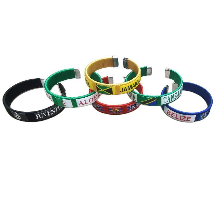 Wholesale Promotional Gift Tourist Souvenir I Love Country Flag Bracelet