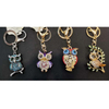 Personalized Metal Evil Eye Animal Rhinestone Owl Key Chain