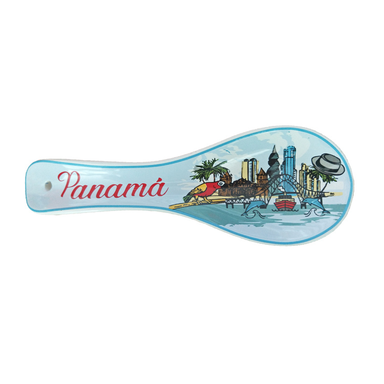 Sevilla Spain Tourist Souvenir Spoon Holder Custom Ceramic Souvenir Spoon