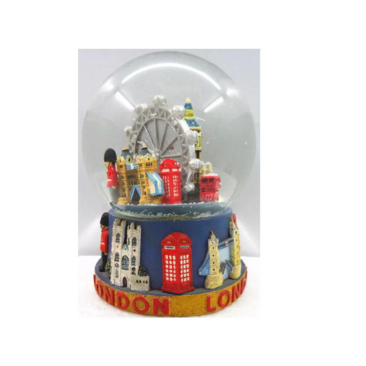 Custom Resin 3D Building Eiffel Tower Tourist Souvenir Paris France Snow Globe