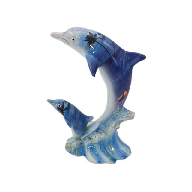 Factory Wholesale Beach Tourist Souvenir Gift Dolphin Statue Resin Dolphin Figurine for Home Decor