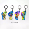 Beach Flip Flop Wood Keychain Mexico Cancun Souvenir Keychain