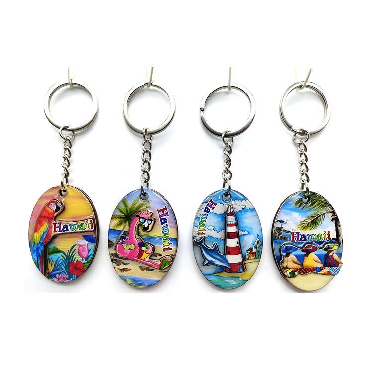 Wholesale Custom 3D Souvenirs Wooden Keychain