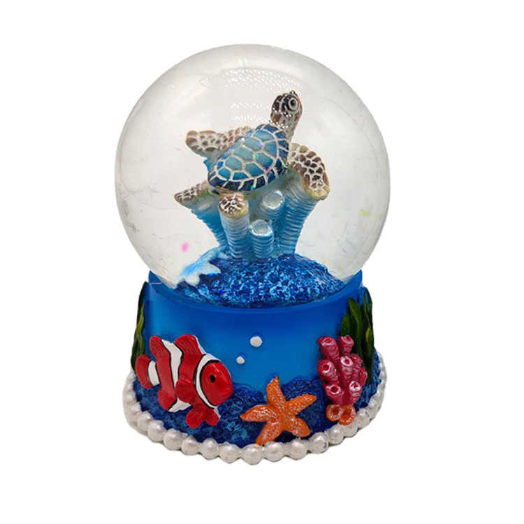 Factory Custom Made Beach Turtle Resin Souvenirs Water Ball