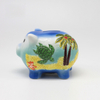 Custom 3D Embossed Piggy Bank Ceramic Pig Shaped Piggy Banks