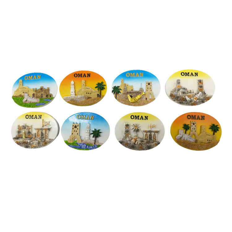 Wholesale Resin 3D Souvenir Magnet Tourist Souvenir Oman Fridge Magnet