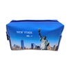 Customized Digital Printing Logo Leather Women Waterproof Large Capacity Travel Cosmetic Bag