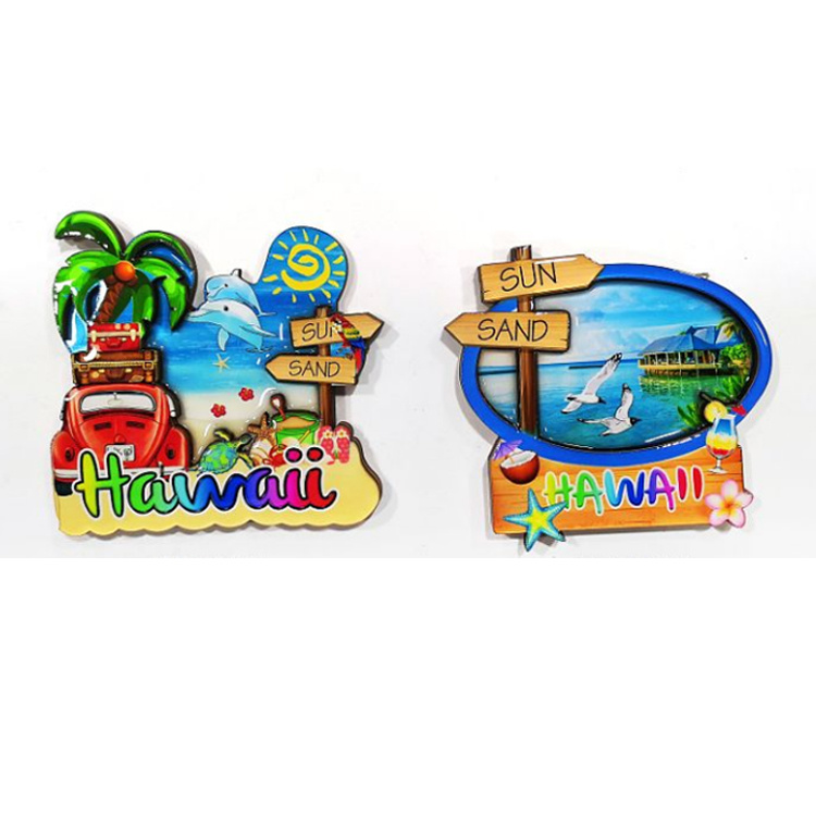 Custom Caribbean Beach Tourism Gift Wood Bahamas MDF Souvenir Magnet