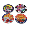 Wholesale Custom Ceramic Drink Tea Coffee Coaster Las Vegas Souvenir Gift Coaster with Cork Back