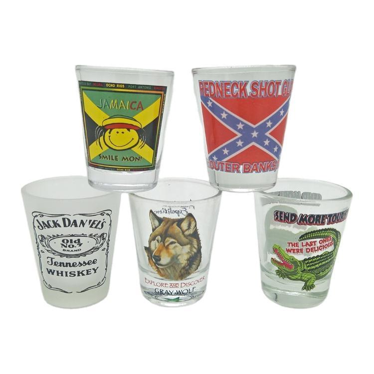 Custom Logo Printed Rasta Tourist Souvenir Jamaica Shot Glass