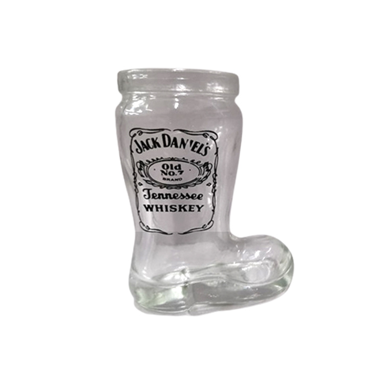 Custom Logo Colorful Ski Boot Shape Shot Glass Souvenir Cowboy Boot Shot Glasses