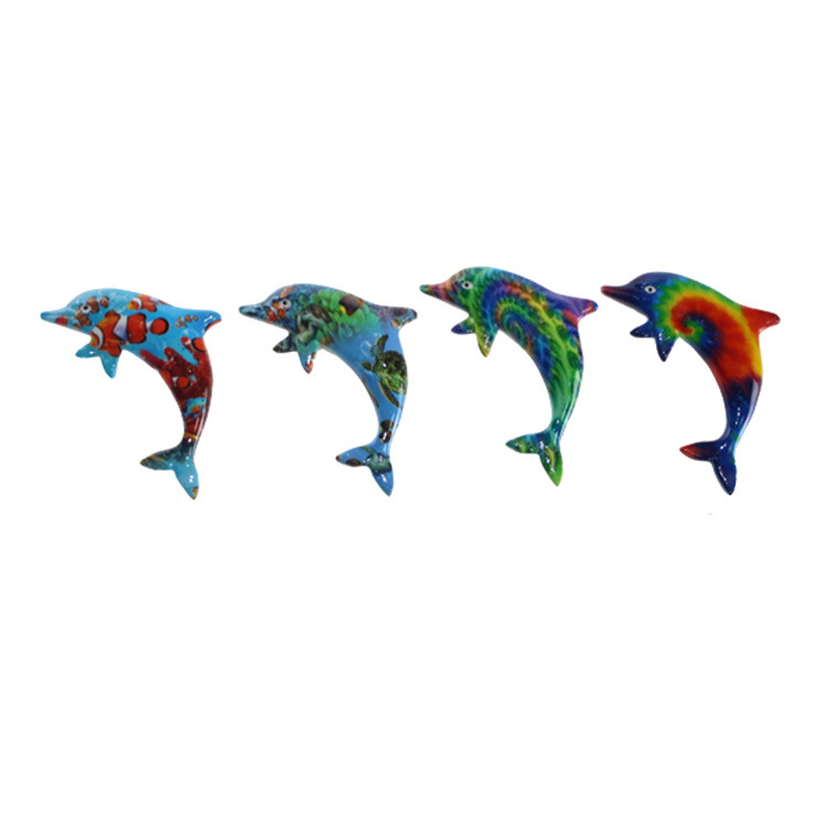 Wholesale Mini Resin Dolphin Figurines Beach Souvenir Dolphin Fridge Magnet