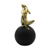 Factory Wholesale Nordic Modern Abstract Resin Lady Yoga Statue for Home Decor