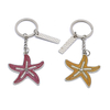 Wholesale Custom Metal Enamel Sealife Ocean Beach Souvenir Starfish Keychain