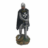 Resin Medieval Templar Knight Figurine Holding Sword Armor Statue