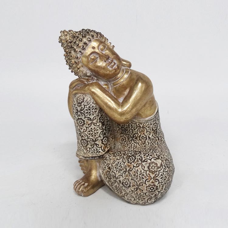 Wholesale Buddha Statue Decorative Gold Resin Buddha Head