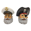 Nautical Theme Resin Craft Pirate Captain Piggy Bank Resin Coin Bank