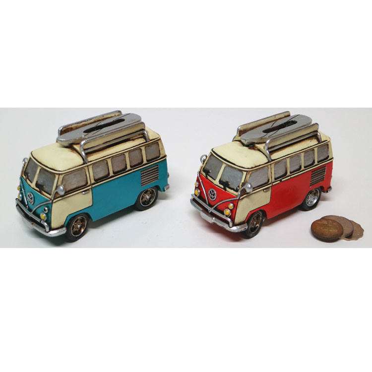 Retro Resin Car Model Coin Bank Home Decoration Folk Arts and Crafts Antique Imitation Crafts Resin Crafts