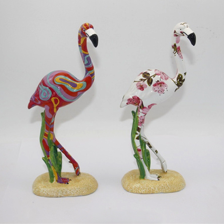 Home Table Decoration Resin Craft Flamingo Statue