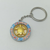 Promotional Gift Beach Tourist Souvenir 3D Rotating Keychain Zinc Alloy Custom Spinning Keychain