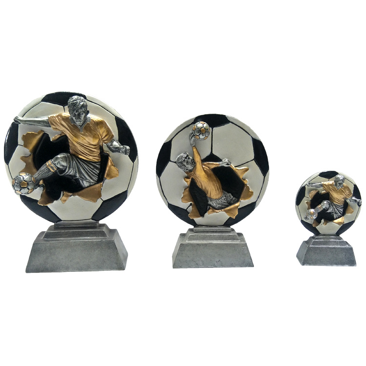 Resin Trophy Bobblehead Soccer Statue Keychain Custom 2022 World Cup Souvenir Gift