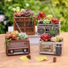 Factory Wholesale Retro Radio Garden Decoration Flower Pot Resin Succulents Planters Pot