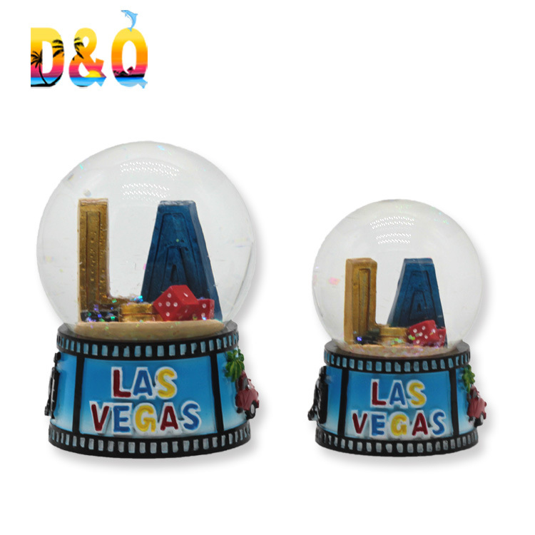 Wholesale Las Vegas Souvenirs Resin Landscape Building Snow Globe Custom Snow Globe