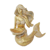 Quanzhou Factory Handmade Gold Resin Mermaid Statue for Home Decoration