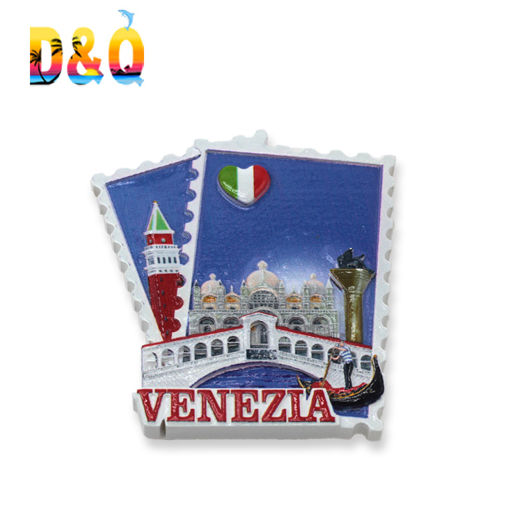 Custom 3D Printing Country City Resin Souvenir Magnet Italy Venezia Souvenir Fridge Magnet