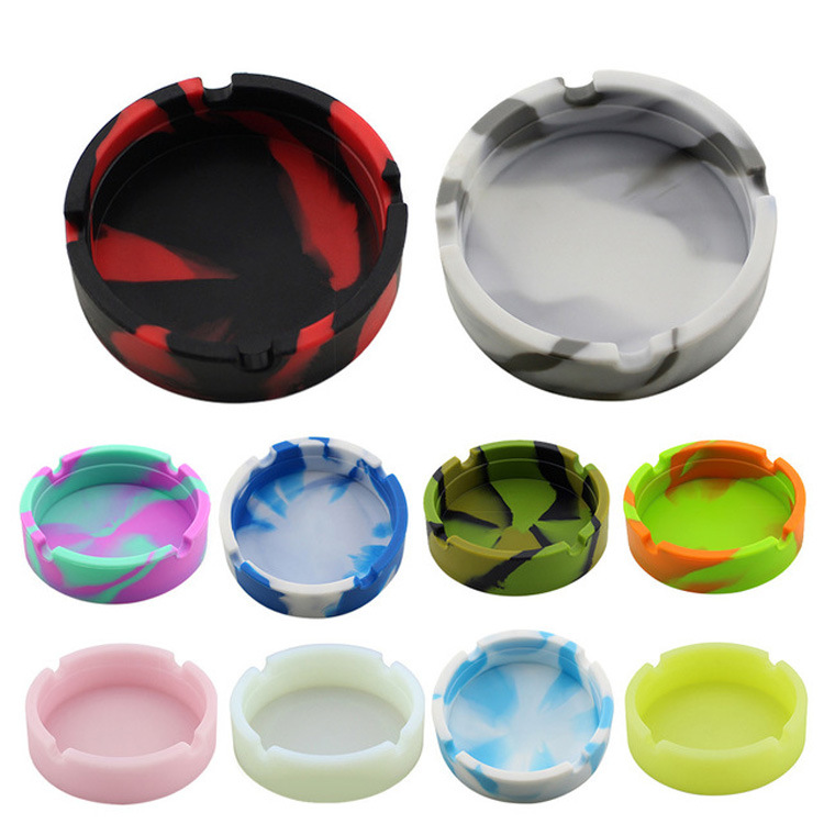 Custom Logo Portable Heat Resistance Silicone Ashtray