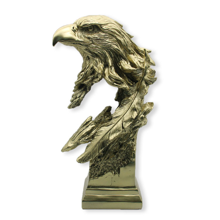 Resin Luxury Decoration Golden Eagle Figurine Eagle Statues