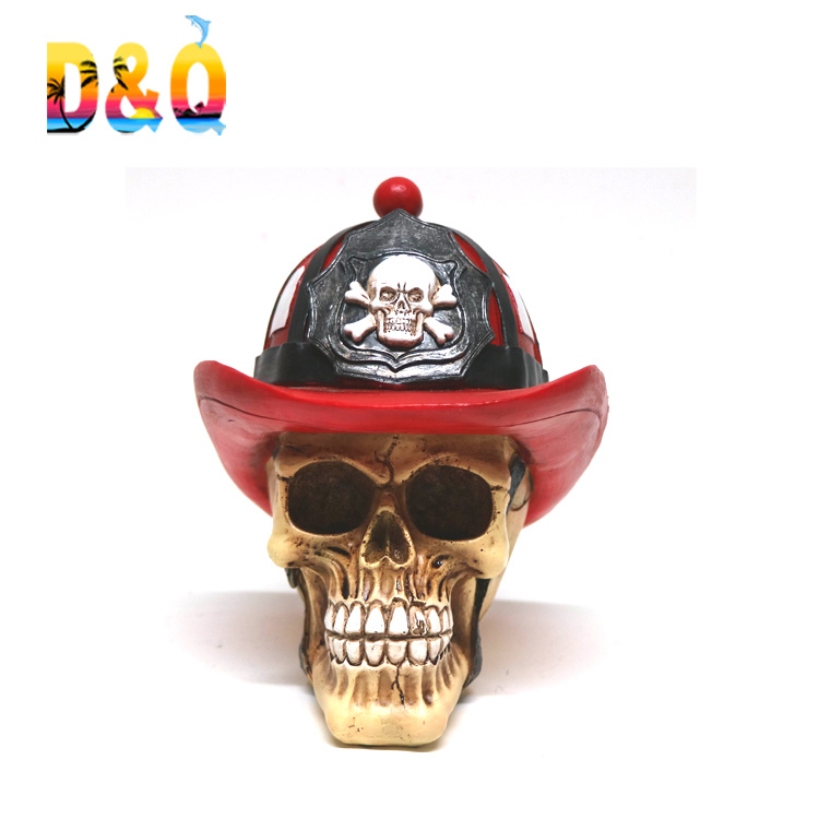 Human Skull Model Figurine Resin Skull Statue for Home Decor