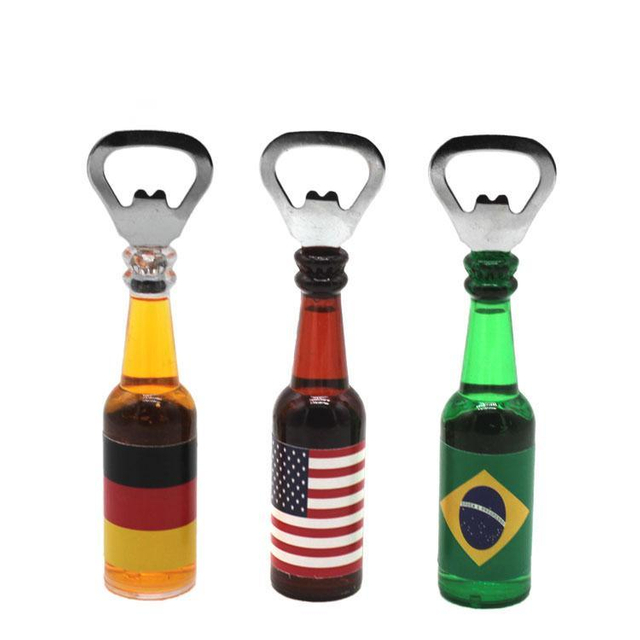 Acrylic Beer Bottle Shaped Fridge Magnet Bottle Opener