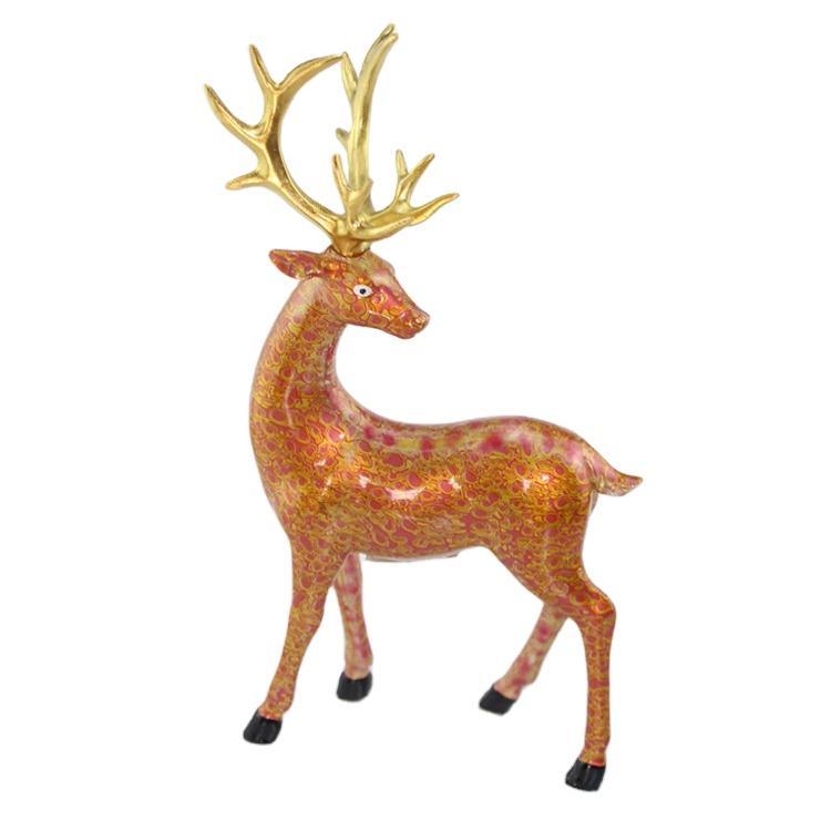 Modern Light Luxury Animal Design Resin Large Deer Statue for Home Decoration