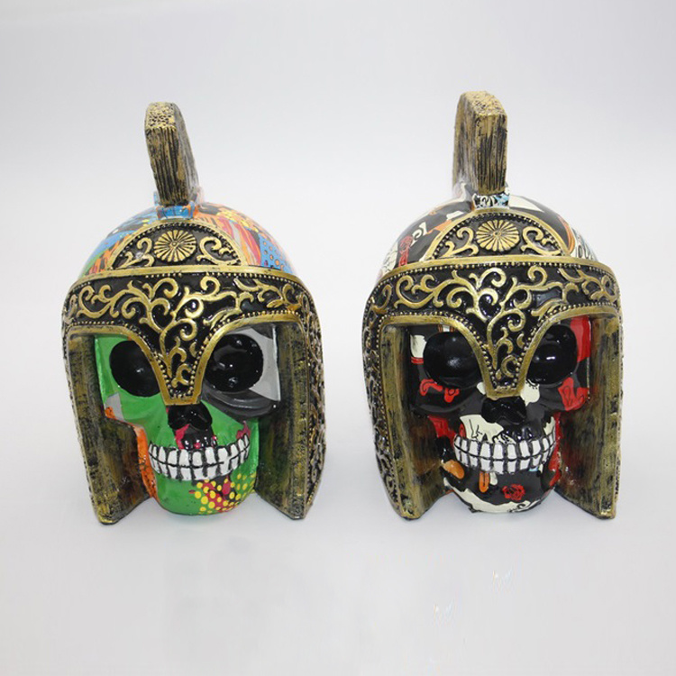 American Style Resin Demon Skull Sculpture for Halloween Festival Decoration