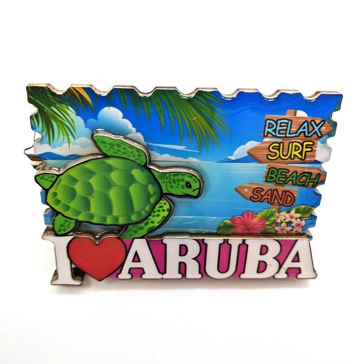 Customized Spain Island Beach Tourist Souvenir Wood Fridge Magnet with Notebook