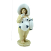 Wholesale Custom Cute Souvenir Figurine Resin Beach Lady Statue for Home Decoration