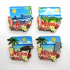 Beach Chair Turtle Dolphin Wood Fridge Magnet Custom Wooden Refrigerator Magnet Souvenirs