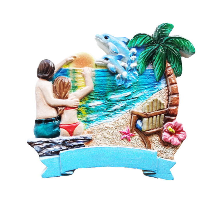 Manufacturer Custom Beach Resin Magnet Tourist Souvenir Brazil Bahia Fridge Magnet