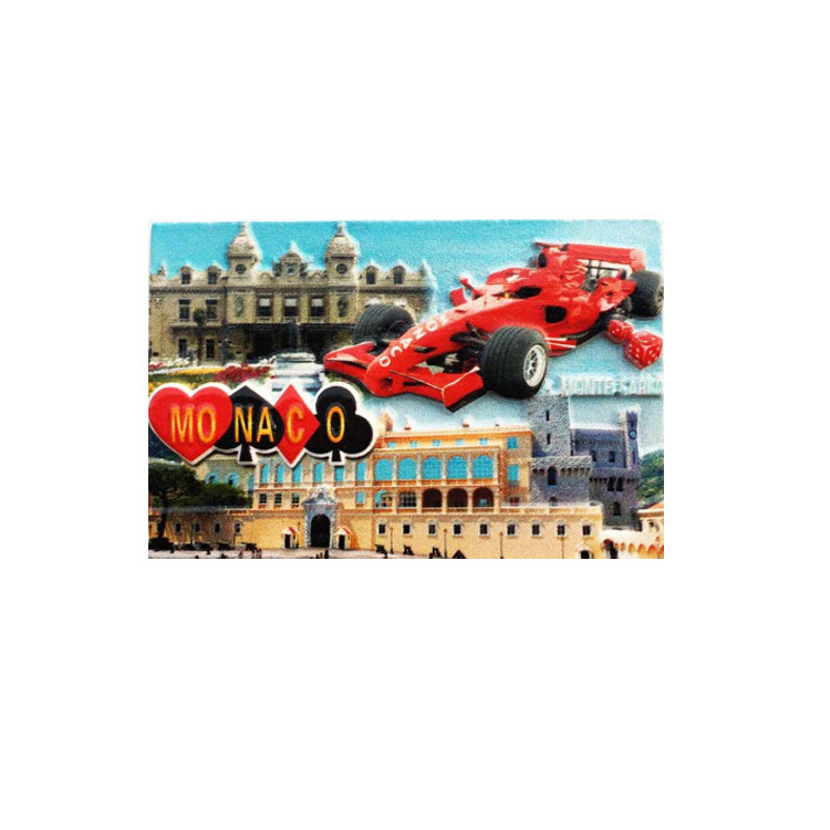 Factory Wholesale Resin Printed Tourist Souvenir Monaco Fridge Magnet